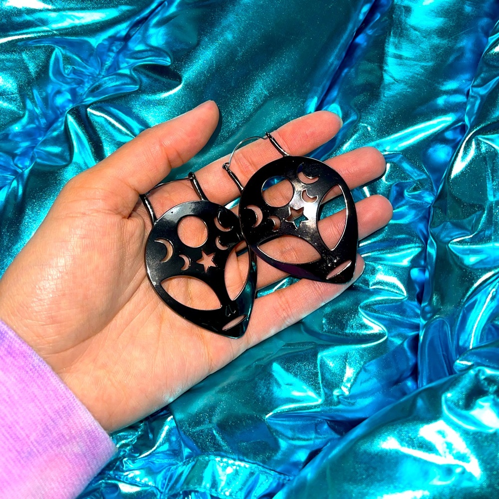Alien earrings